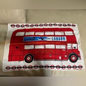 Vintage Red London Bus Pure Irish Tea Towel